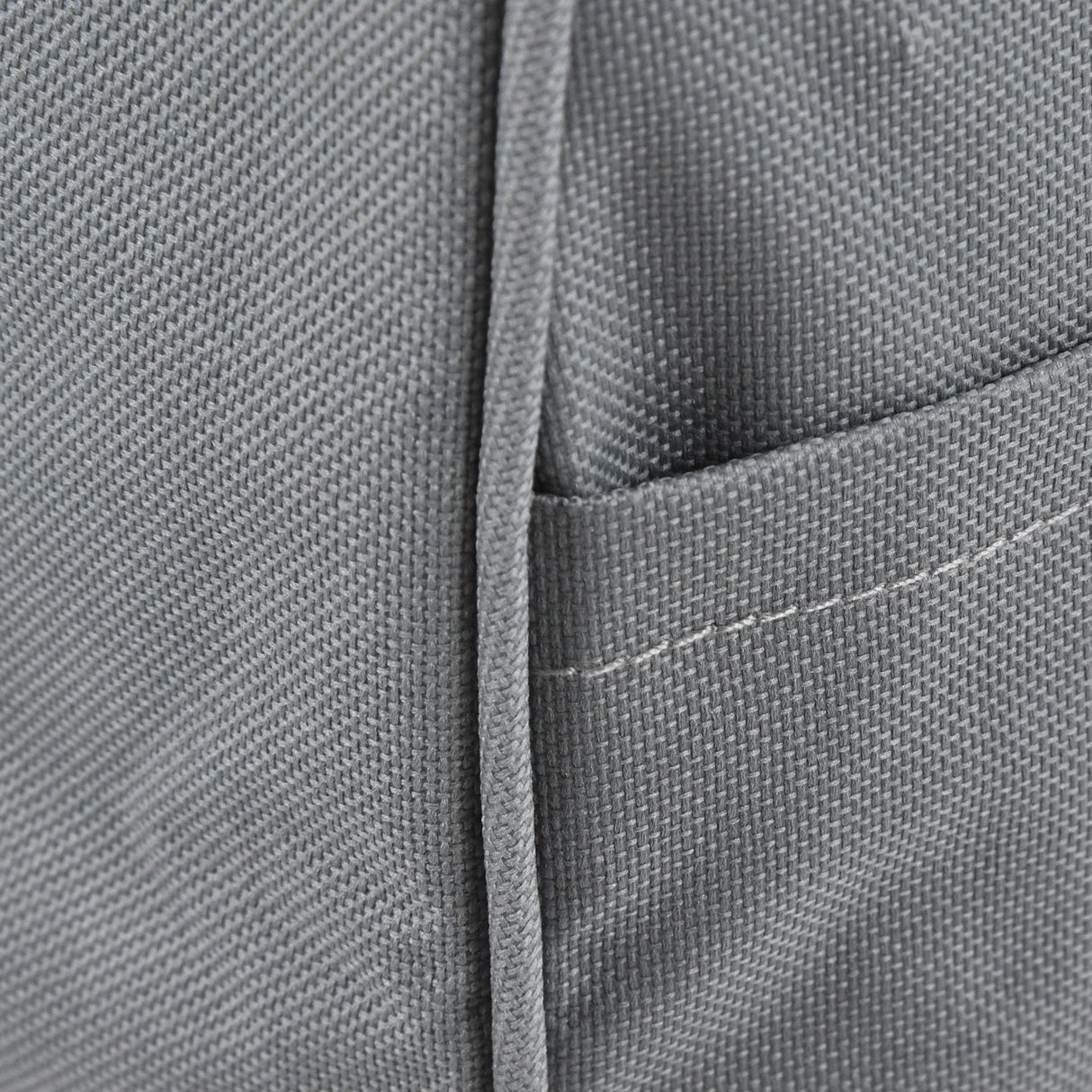 Grill Cover 600D Oxford Fabric Dustproof Barbecue Grill Protector with Zipped Pockets Gray