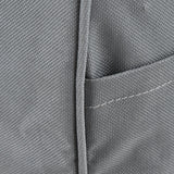 Grill Cover 600D Oxford Fabric Dustproof Barbecue Grill Protector with Zipped Pockets Gray