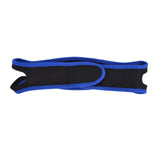 Snoring Stop Belt Adjustable Chin Strap Breathable Nylon Snoring Head Band for Men WomenBlue Black