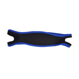 Snoring Stop Belt Adjustable Chin Strap Breathable Nylon Snoring Head Band for Men WomenBlue Black - Low Angle