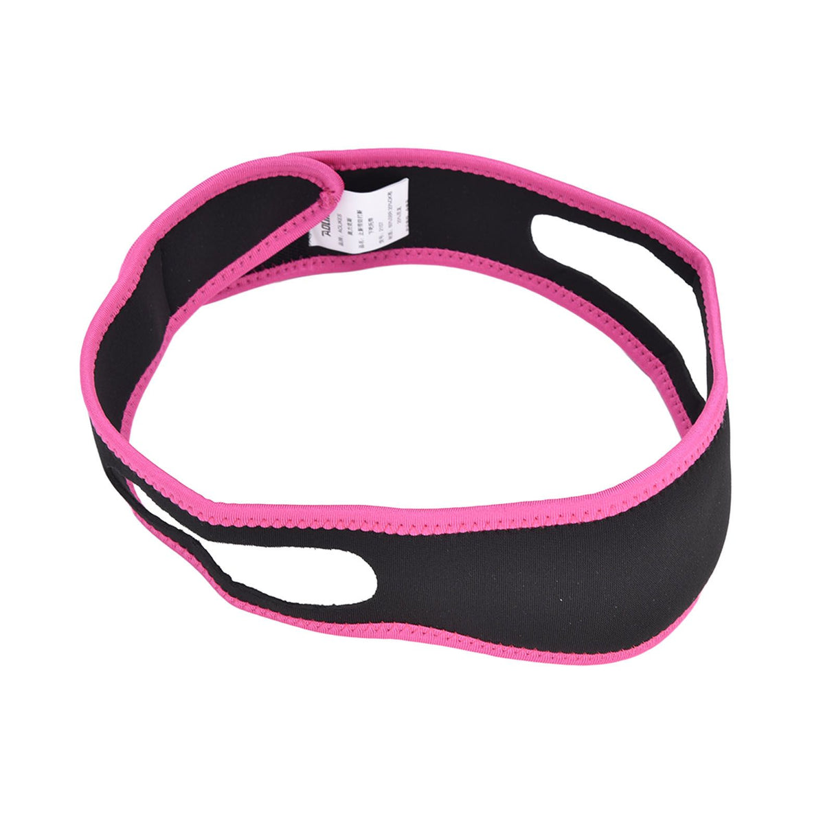 Snoring Stop Belt Adjustable Chin Strap Breathable Nylon Snoring Head Band for Men WomenRed Black