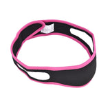 Snoring Stop Belt Adjustable Chin Strap Breathable Nylon Snoring Head Band for Men WomenRed Black