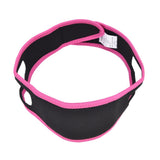 Snoring Stop Belt Adjustable Chin Strap Breathable Nylon Snoring Head Band for Men WomenRed Black