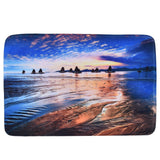 Household Bathroom Floor Carpet Water Absorption Anti Slip Flannel Mat for Door Toilet40x60cm