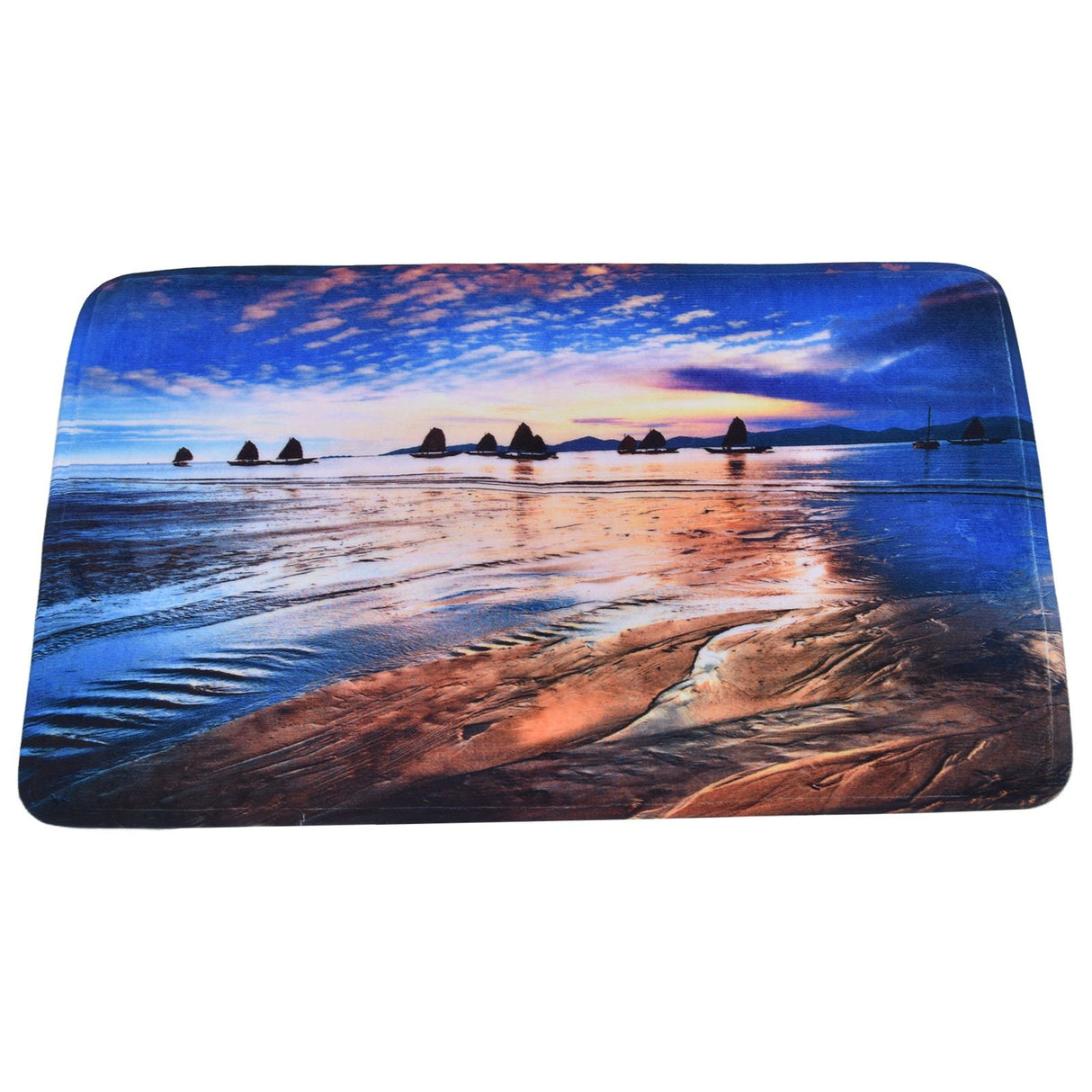Household Bathroom Floor Carpet Water Absorption Anti Slip Flannel Mat for Door Toilet40x60cm