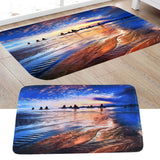 Household Bathroom Floor Carpet Water Absorption Anti Slip Flannel Mat for Door Toilet50x80cm