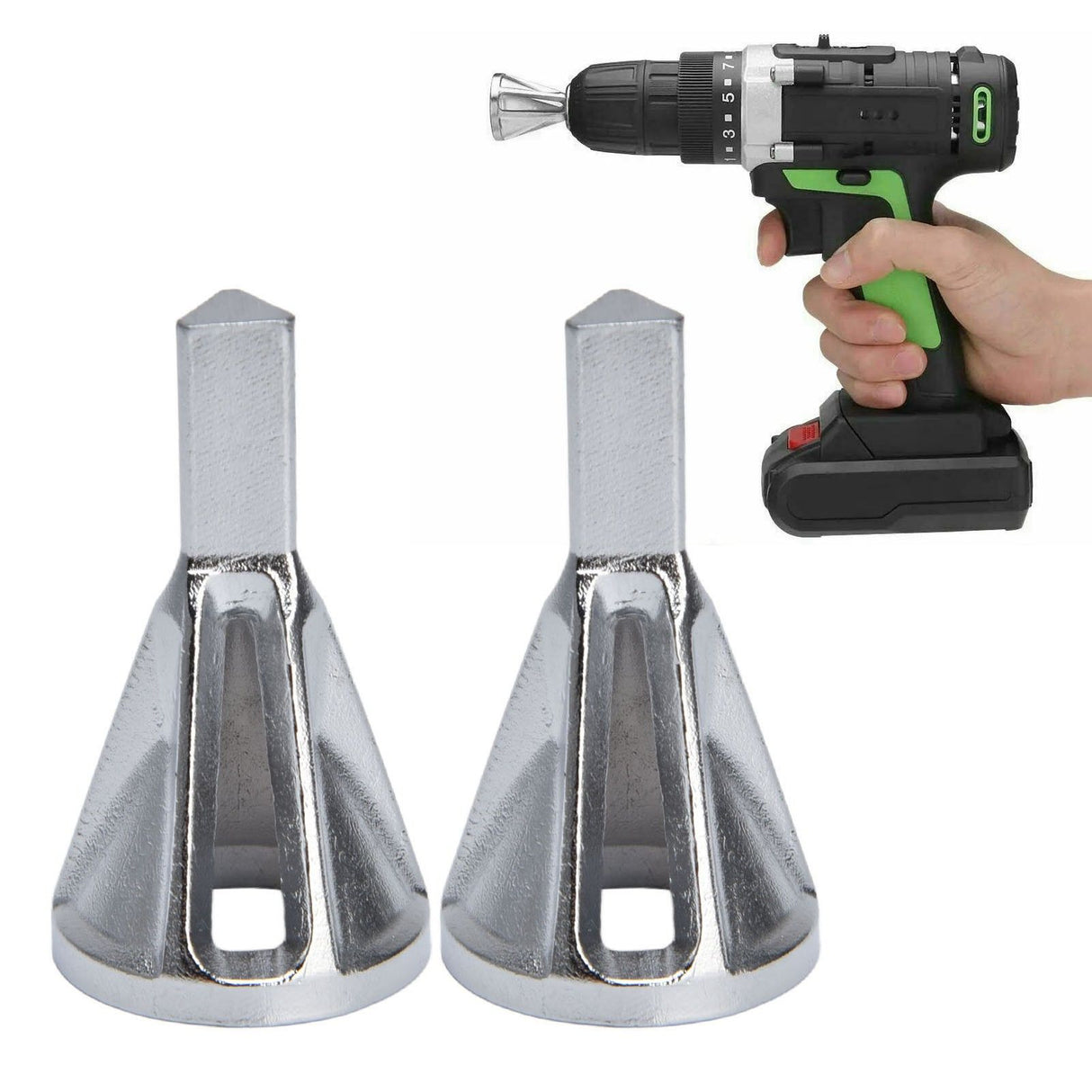 2pcs Deburring Chamfering Device Triangular Handle Deburring External Drill for Stainless Steel Copper Brass Aluminum