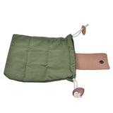 Foraging Pouch Collapsible PU Leather Canvas Mushroom Foraging Bag for Hiking Camping Hunting