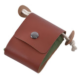Foraging Pouch Collapsible PU Leather Canvas Mushroom Foraging Bag for Hiking Camping Hunting