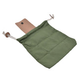 Foraging Pouch Collapsible PU Leather Canvas Mushroom Foraging Bag for Hiking Camping Hunting