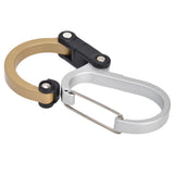 D Type Carabiner Multifunctional Aluminum Alloy Portable Stroller Carabiner for Traveling Camping HikingGold