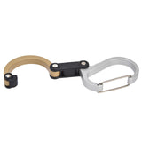 D Type Carabiner Multifunctional Aluminum Alloy Portable Stroller Carabiner for Traveling Camping HikingGold - 45-Degree Angle