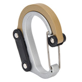 D Type Carabiner Multifunctional Aluminum Alloy Portable Stroller Carabiner for Traveling Camping HikingGold - Rear View