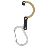 D Type Carabiner Multifunctional Aluminum Alloy Portable Stroller Carabiner for Traveling Camping HikingGold - Extra Image