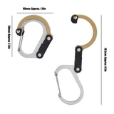 D Type Carabiner Multifunctional Aluminum Alloy Portable Stroller Carabiner for Traveling Camping HikingGold - Extra Image