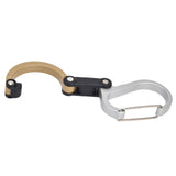 D Type Carabiner Multifunctional Aluminum Alloy Portable Stroller Carabiner for Traveling Camping HikingGold - Extra Image