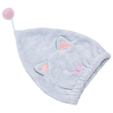Hair Towel Wrap Fine Texture Soft Handle Dry Naturally Coral Fleece Hair Drying Towel - 45-Degree Angle