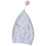 Hair Towel Wrap Fine Texture Soft Handle Dry Naturally Coral Fleece Hair Drying Towel - Close-Up Angle