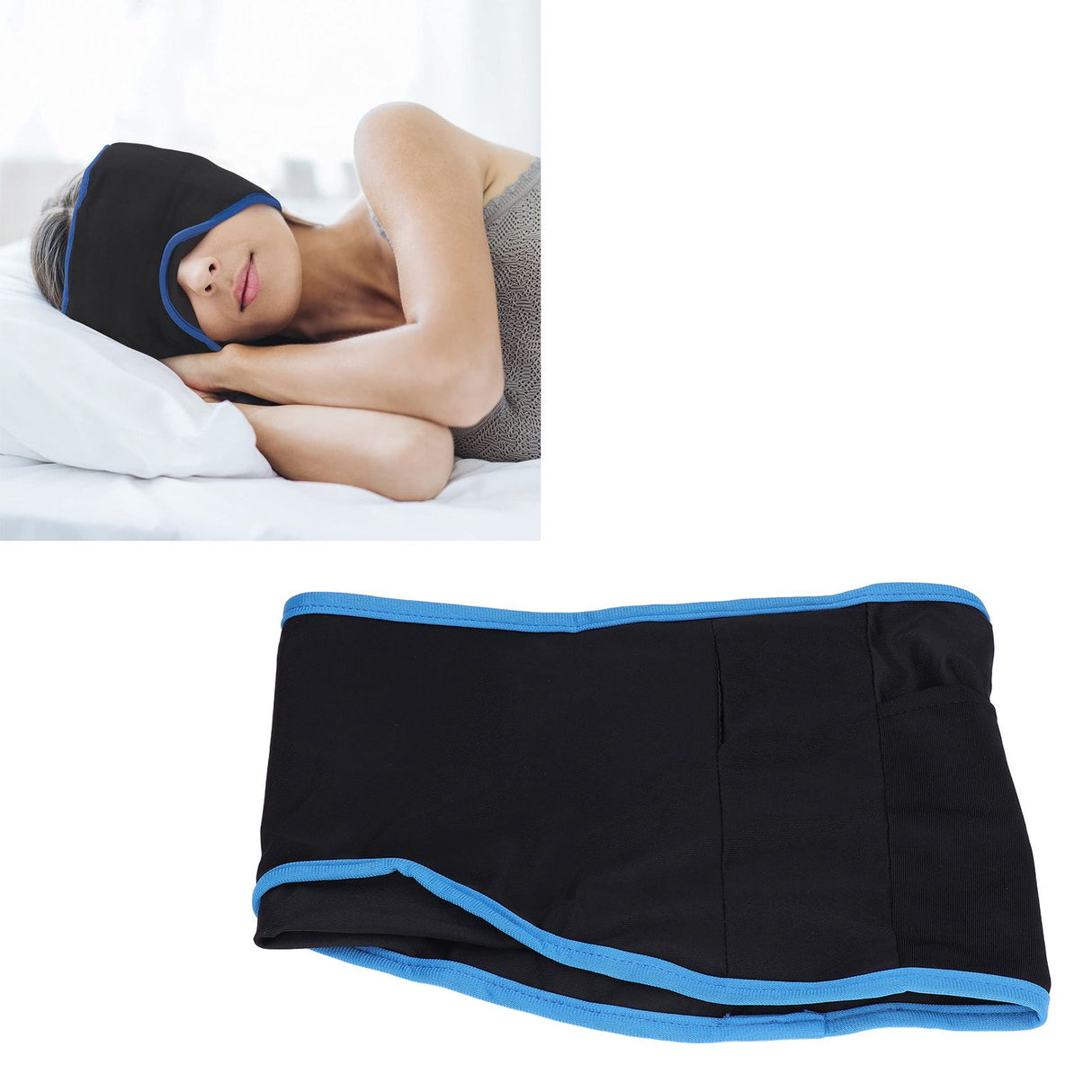 Sleep Mask Good Shading Comfortable to Wear Breathable Soft Lunch Break Eye Mask for Office HomeBlue