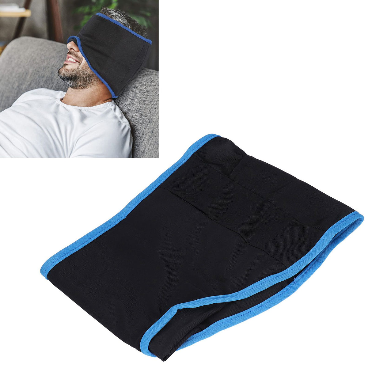 Sleep Mask Good Shading Comfortable to Wear Breathable Soft Lunch Break Eye Mask for Office HomeBlue