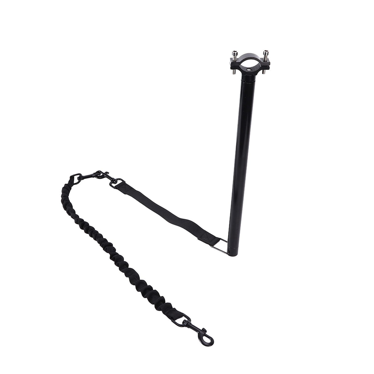 Hands Free Dog Leash Black Thicken Dog Bike Attachment Traction Belt with Hex Wrench for Dog Training Running Exercising