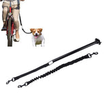 Hands Free Dog Leash Black Thicken Dog Bike Attachment Traction Belt with Hex Wrench for Dog Training Running Exercising - Extra Image