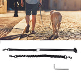 Hands Free Dog Leash Black Thicken Dog Bike Attachment Traction Belt with Hex Wrench for Dog Training Running Exercising - Extra Image