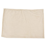 Flannel Throw Blanket Plush Fluffy Light Breathable Fine Workmanship Stylish Simple Soft BlanketBeige