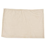Flannel Throw Blanket Plush Fluffy Light Breathable Fine Workmanship Stylish Simple Soft BlanketBeige