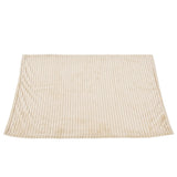 Flannel Throw Blanket Plush Fluffy Light Breathable Fine Workmanship Stylish Simple Soft BlanketBeige