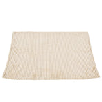 Flannel Throw Blanket Plush Fluffy Light Breathable Fine Workmanship Stylish Simple Soft BlanketBeige