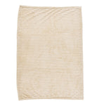 Flannel Throw Blanket Plush Fluffy Light Breathable Fine Workmanship Stylish Simple Soft BlanketBeige