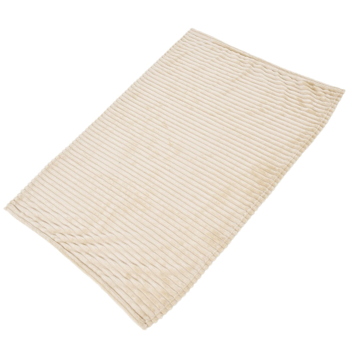 Flannel Throw Blanket Plush Fluffy Light Breathable Fine Workmanship Stylish Simple Soft BlanketBeige