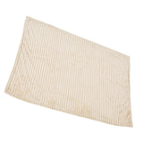 Flannel Throw Blanket Plush Fluffy Light Breathable Fine Workmanship Stylish Simple Soft BlanketBeige