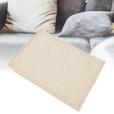 Flannel Throw Blanket Plush Fluffy Light Breathable Fine Workmanship Stylish Simple Soft BlanketBeige