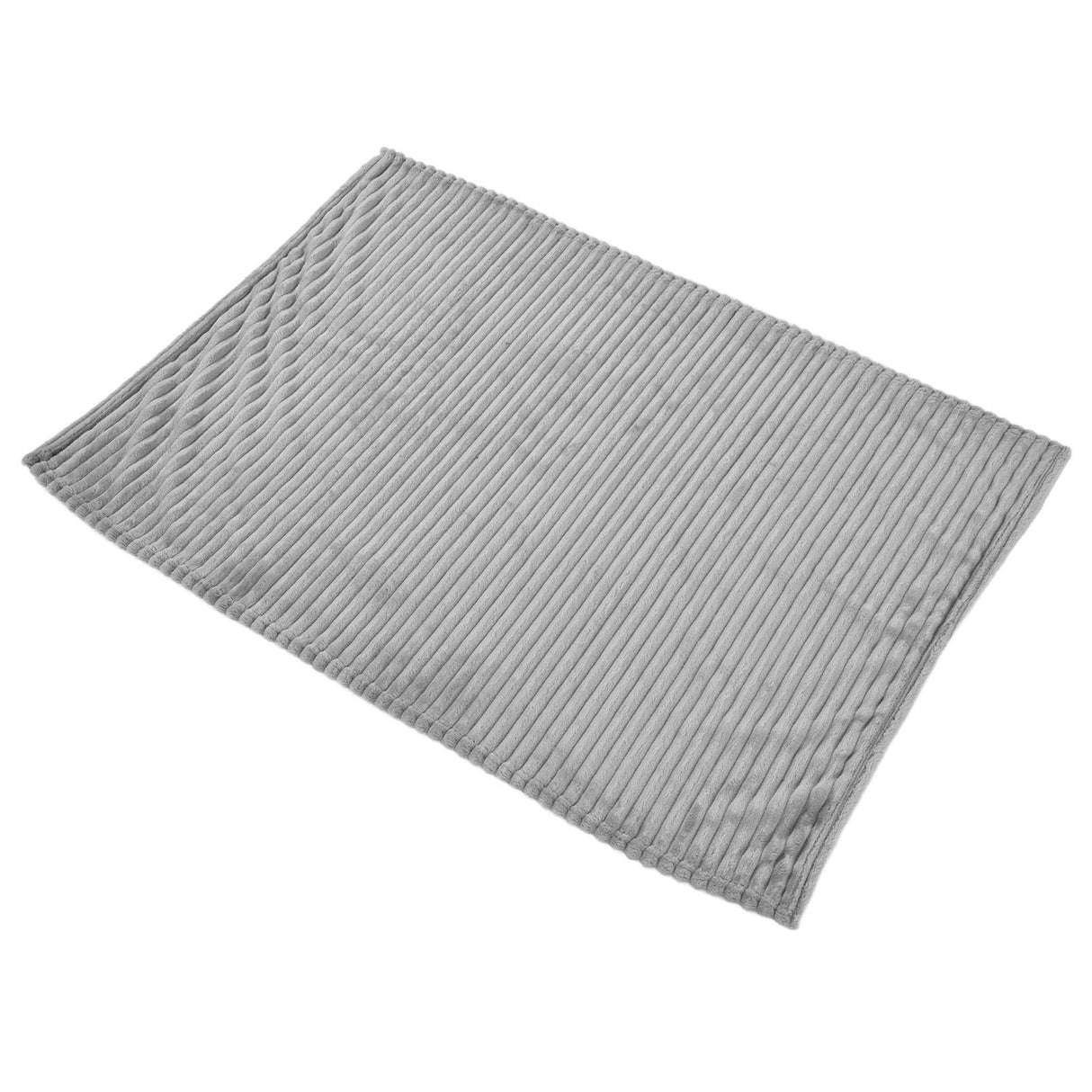 Flannel Throw Blanket Plush Fluffy Light Breathable Fine Workmanship Stylish Simple Soft BlanketGrey