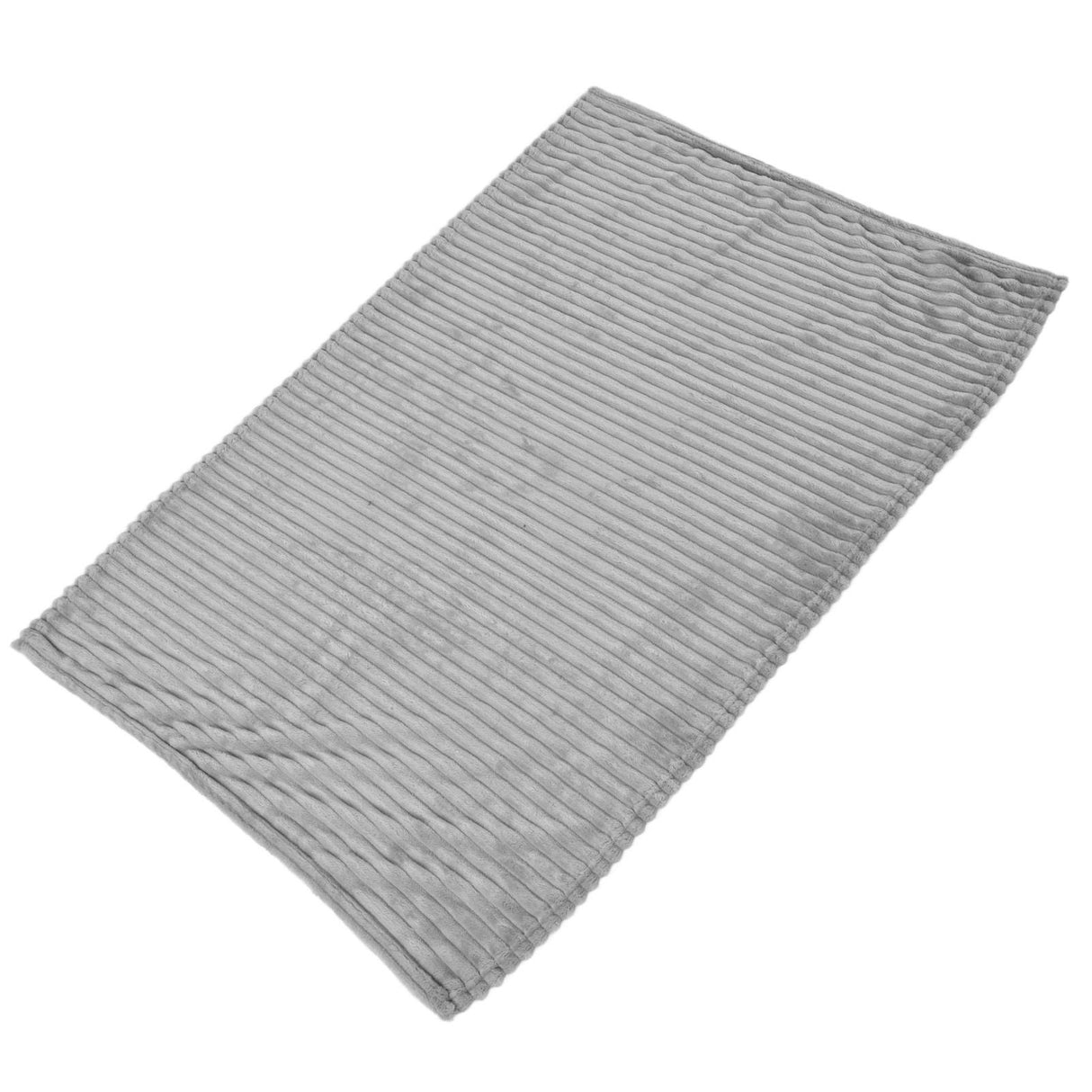 Flannel Throw Blanket Plush Fluffy Light Breathable Fine Workmanship Stylish Simple Soft BlanketGrey