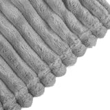 Flannel Throw Blanket Plush Fluffy Light Breathable Fine Workmanship Stylish Simple Soft BlanketGrey