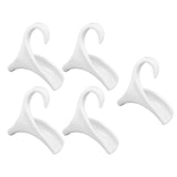 5Pcs Purse Door Hanger Bag Arc Closet Hanger Hook for Satchel Coat Haversack Belt StorageWhite - 45-Degree Angle