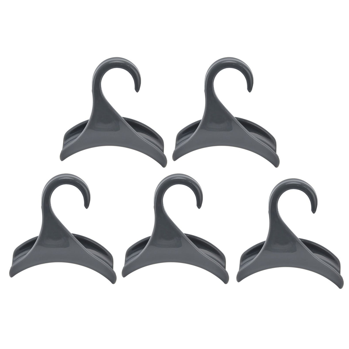5Pcs Purse Door Hanger Bag Arc Closet Hanger Hook for Satchel Coat Haversack Belt StorageGrey