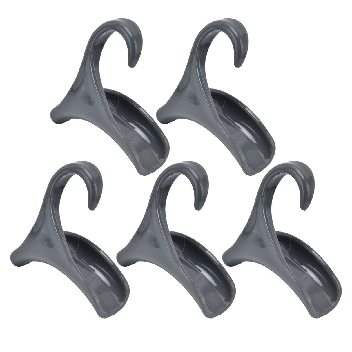 5Pcs Purse Door Hanger Bag Arc Closet Hanger Hook for Satchel Coat Haversack Belt StorageGrey