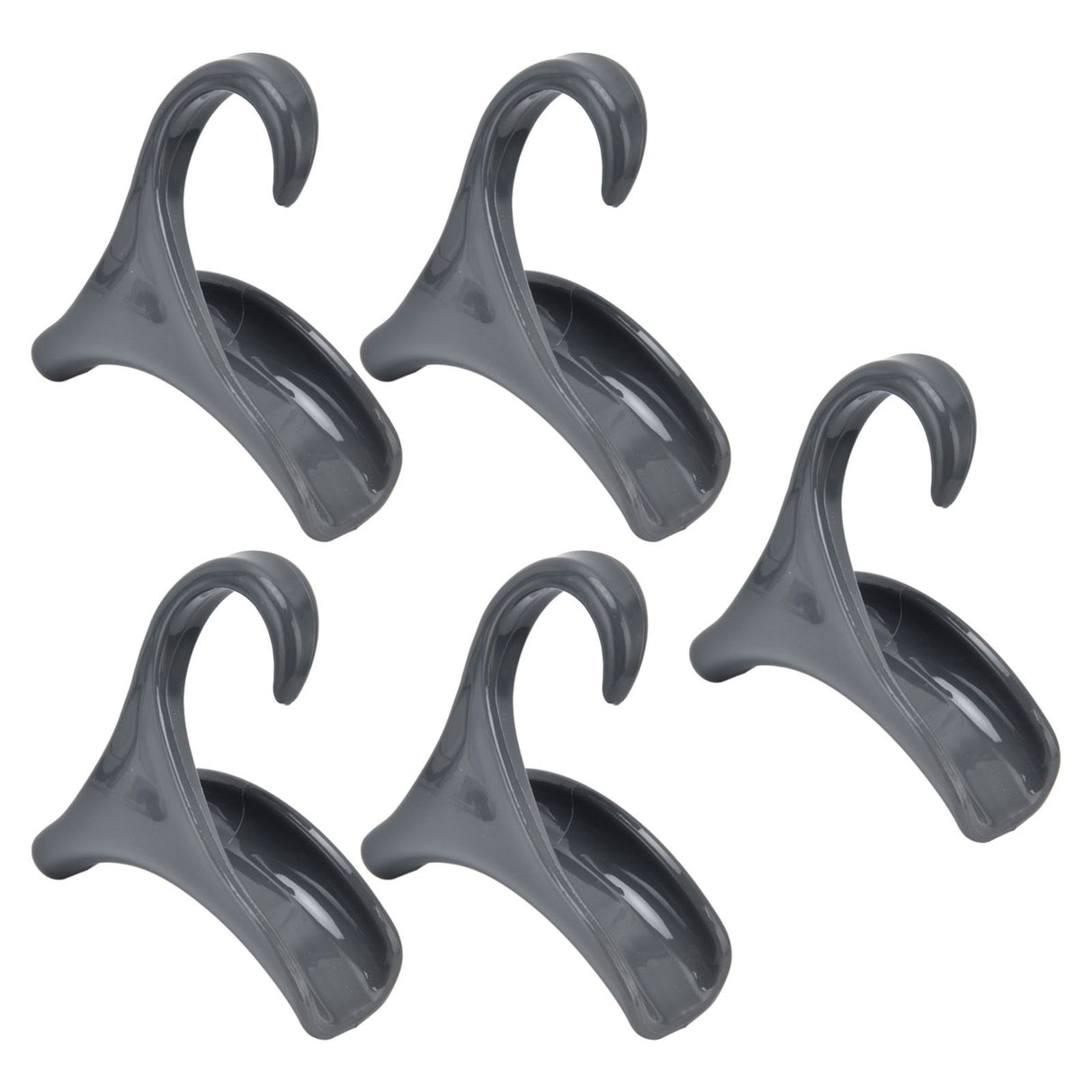 5Pcs Purse Door Hanger Bag Arc Closet Hanger Hook for Satchel Coat Haversack Belt StorageGrey