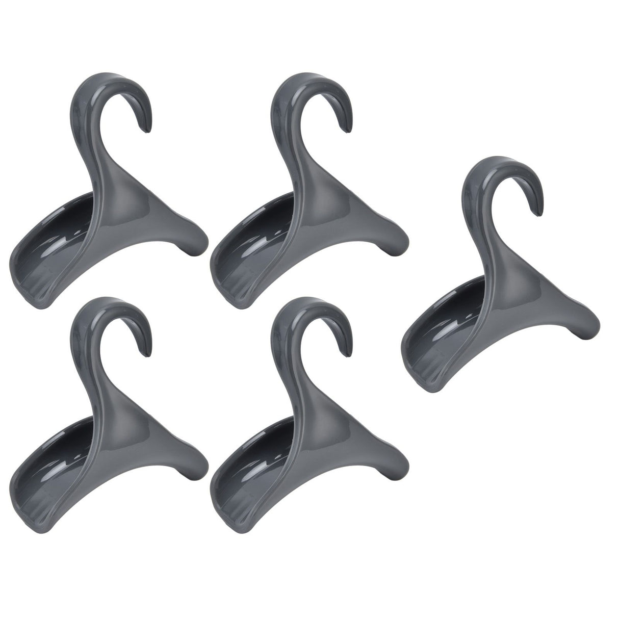 5Pcs Purse Door Hanger Bag Arc Closet Hanger Hook for Satchel Coat Haversack Belt StorageGrey