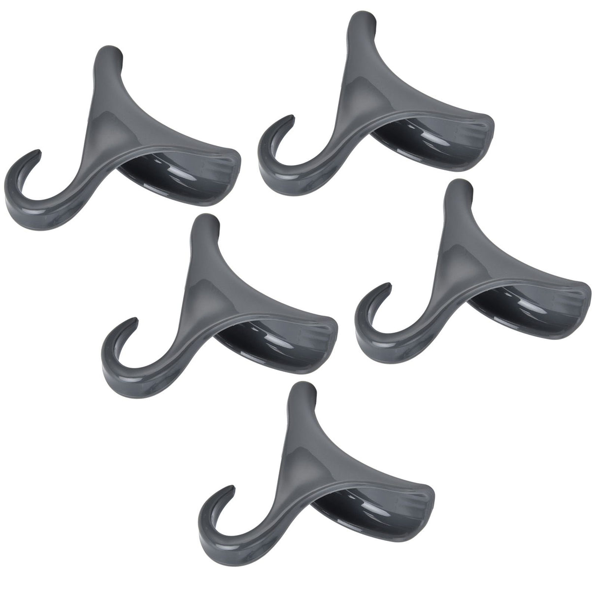 5Pcs Purse Door Hanger Bag Arc Closet Hanger Hook for Satchel Coat Haversack Belt StorageGrey