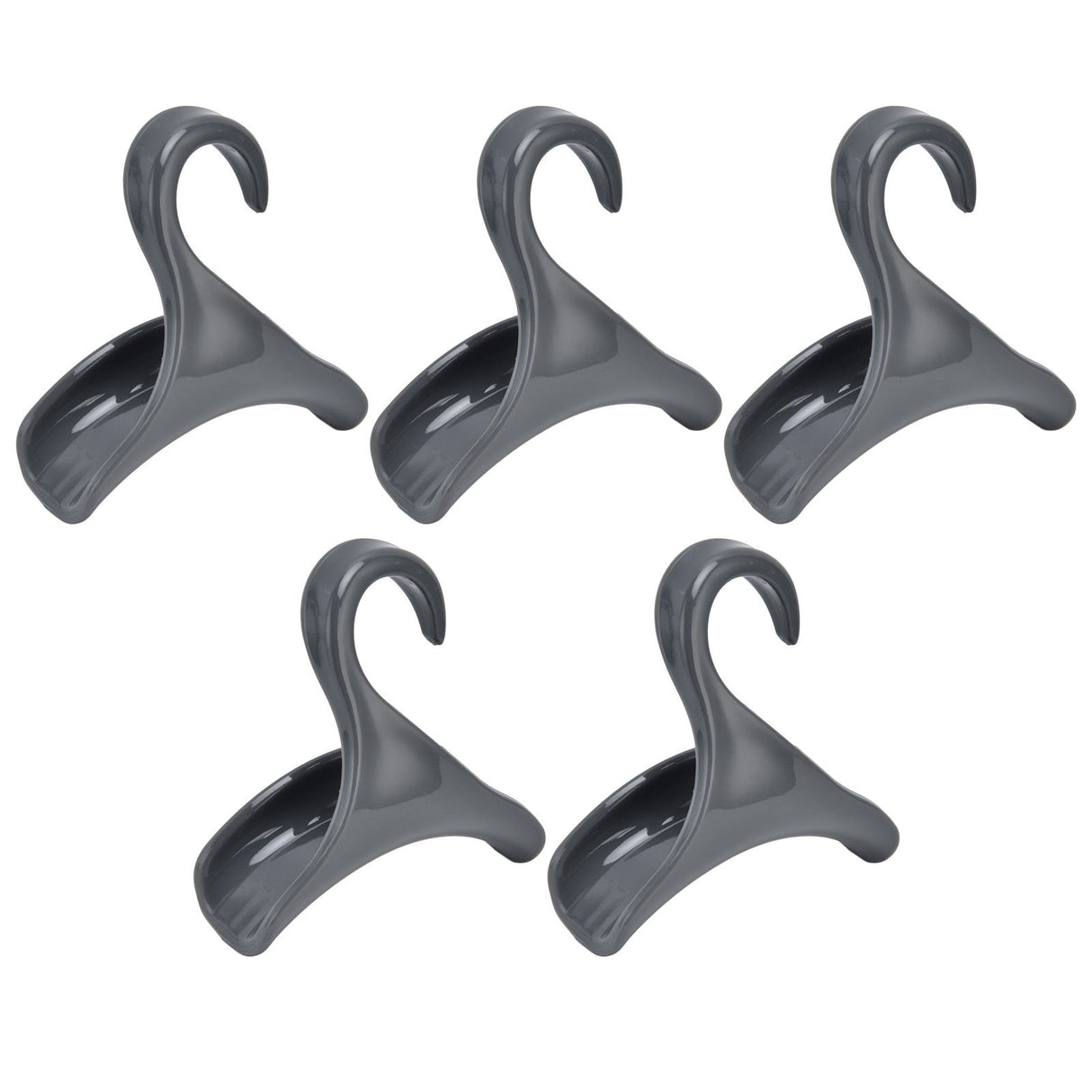 5Pcs Purse Door Hanger Bag Arc Closet Hanger Hook for Satchel Coat Haversack Belt StorageGrey