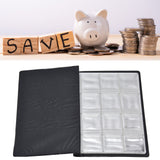 Coin Collection Book Large Capacity Anti Slip Design Good Water Resistance 120 Pockets Coin Holder for Collection UseBlack - Extra Image