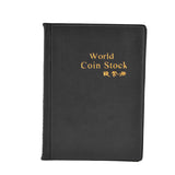 Coin Collection Book 120 PVC Pockets PU Cover Transparent Design Soft Highly Durable Clear Texture Coin AlbumBlack