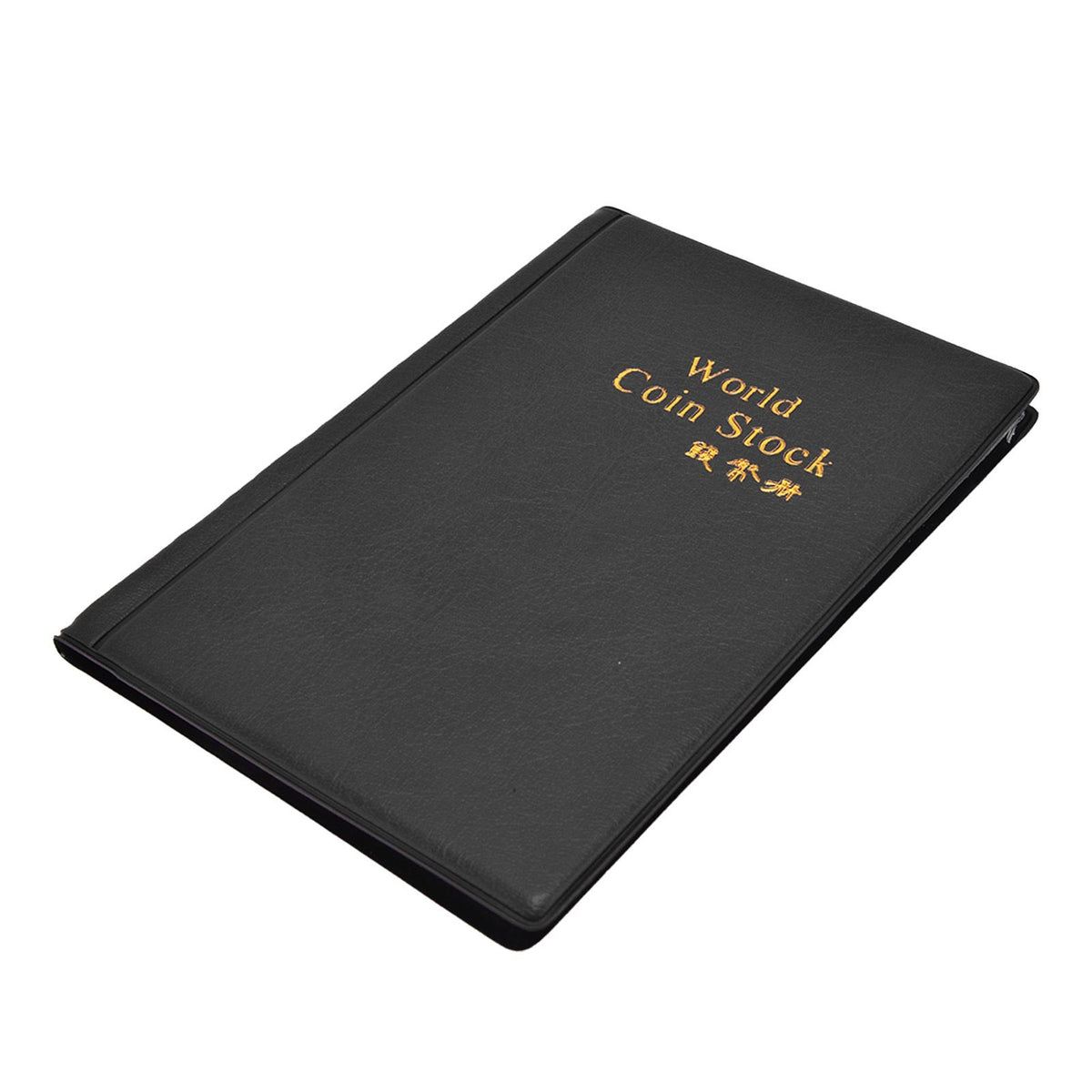 Coin Collection Book 120 PVC Pockets PU Cover Transparent Design Soft Highly Durable Clear Texture Coin AlbumBlack