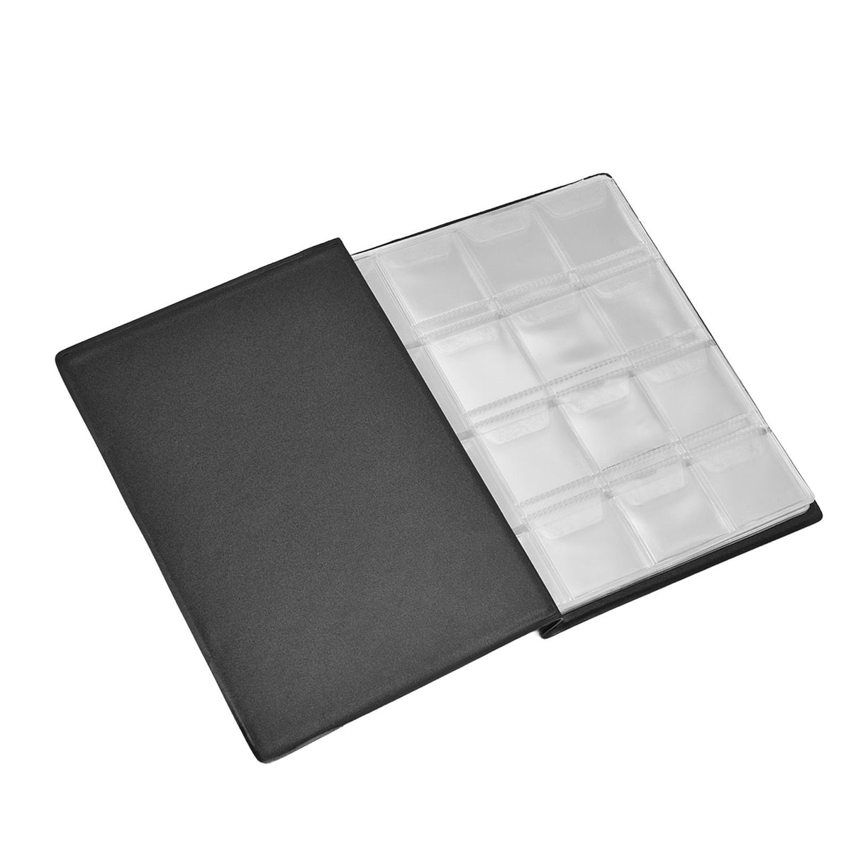 Coin Collection Book 120 PVC Pockets PU Cover Transparent Design Soft Highly Durable Clear Texture Coin AlbumBlack