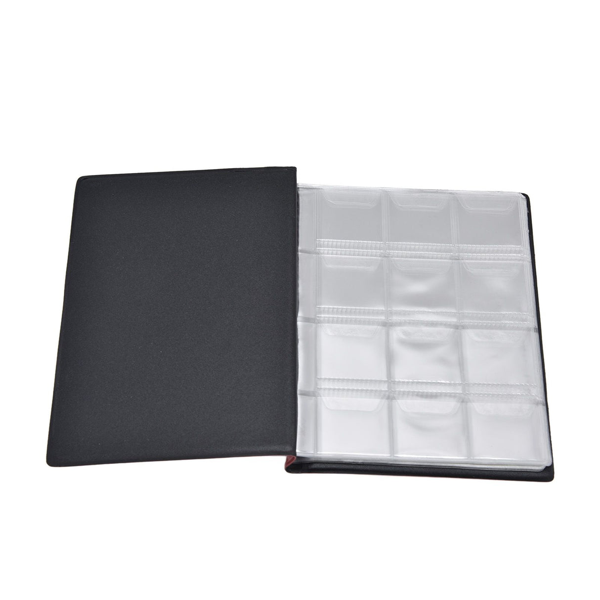 Coin Collection Book 120 PVC Pockets PU Cover Transparent Design Soft Highly Durable Clear Texture Coin AlbumRed